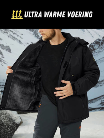 Premium Ski Jas Heren, Waterdichte Winterjas, Voering