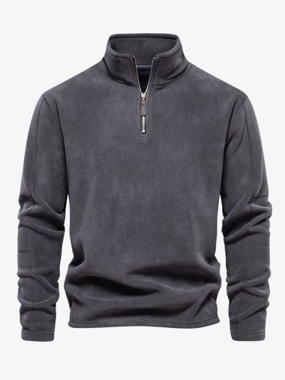 Premium Ski Pully Heren, Extra Warme Ski Trui, Ash Grey