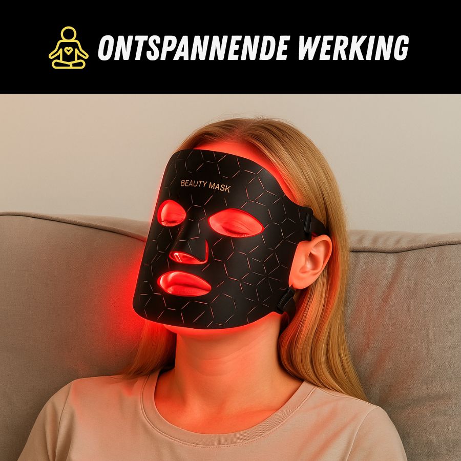 Rood Lichttherapie Masker, LED Gezichtsmasker Klachten, Ontspanning