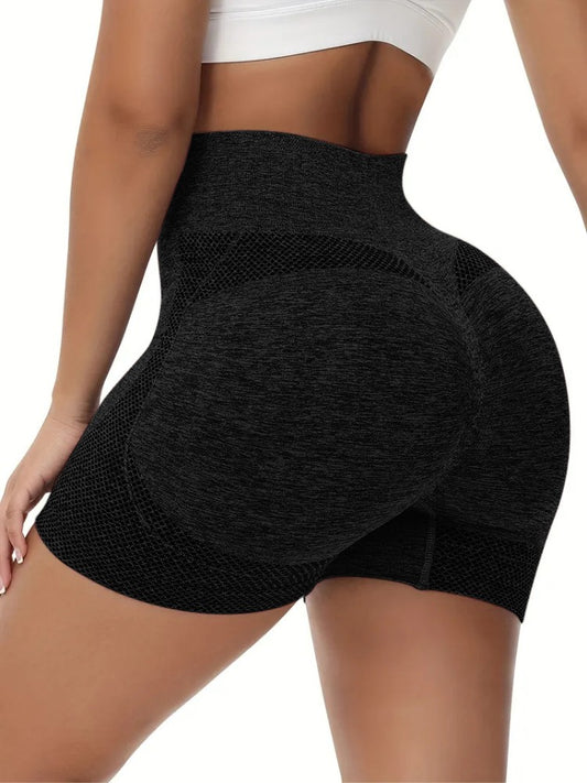 Seamless Short, Premium Push-up Sportlegging Kort, Midnight Black 