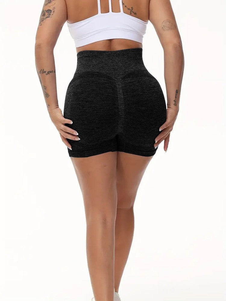 Seamless Short, Premium Push-up Sportlegging Kort, Midnight Black, Detail 5