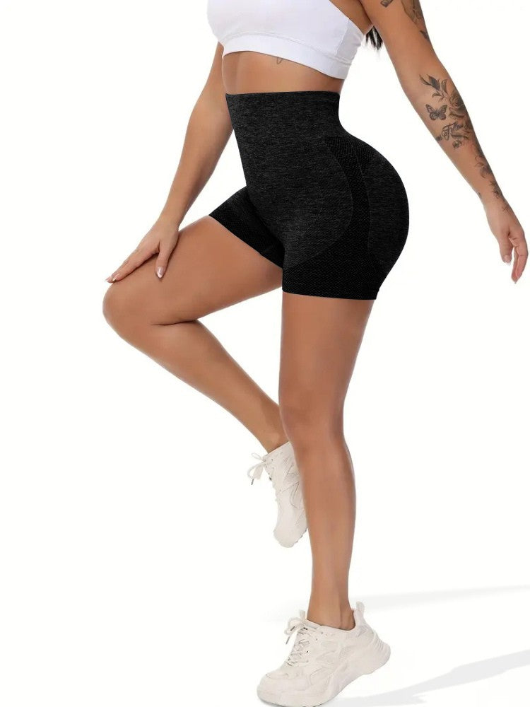Seamless Short, Premium Push-up Sportlegging Kort, Midnight Black, Detail 3