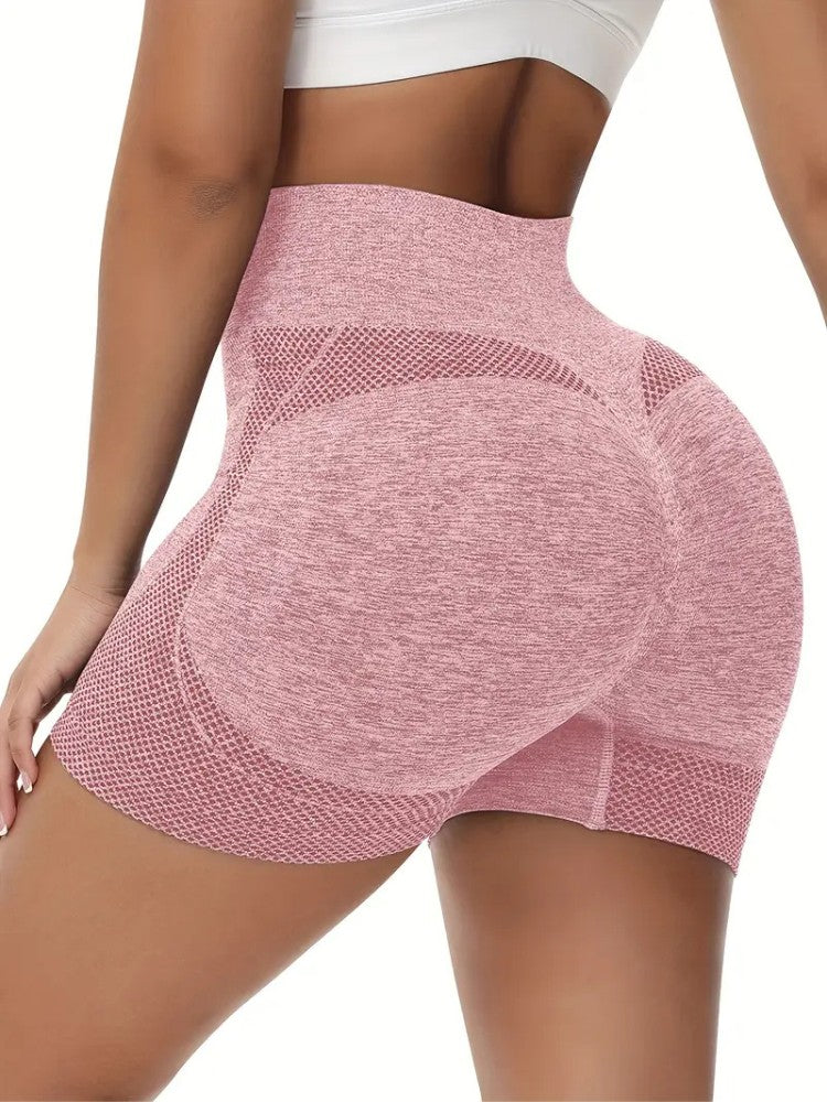Seamless Short, Premium Push-up Sportlegging Kort, Sunset Pink