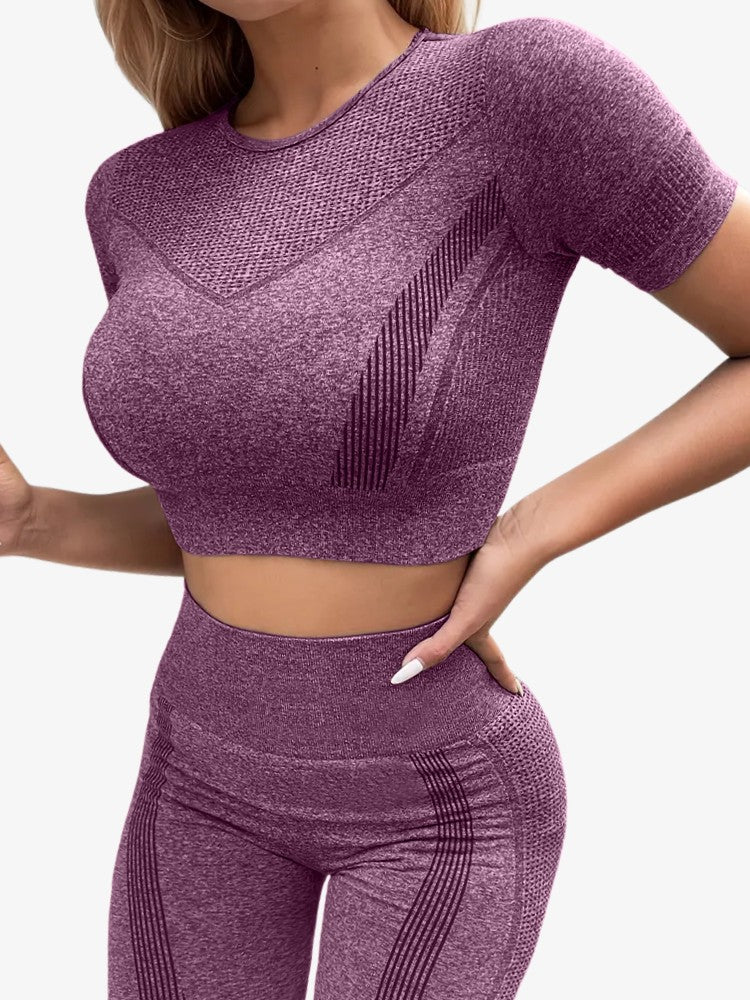Seamless Training Set, Premium Croptop en Sportlegging, Mystic Purple
