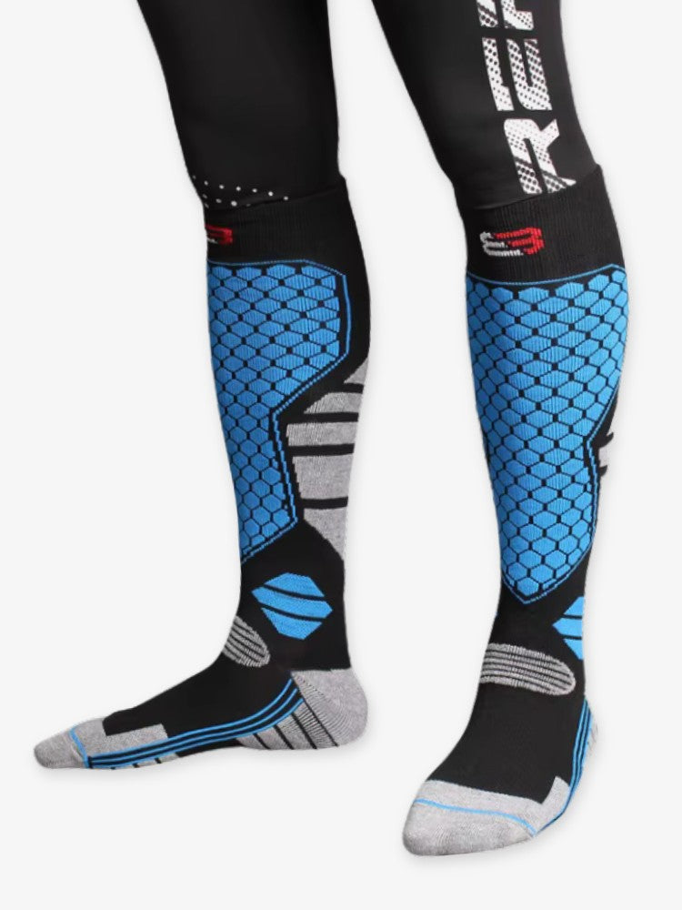 Skisokken Pro Heren, Extra Warme Skisokken, Sky Blue