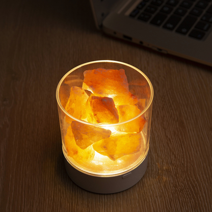 Slimme Himalaya Zoutlamp, Zuiverende Lamp, Negatief Ionen Licht, Donker