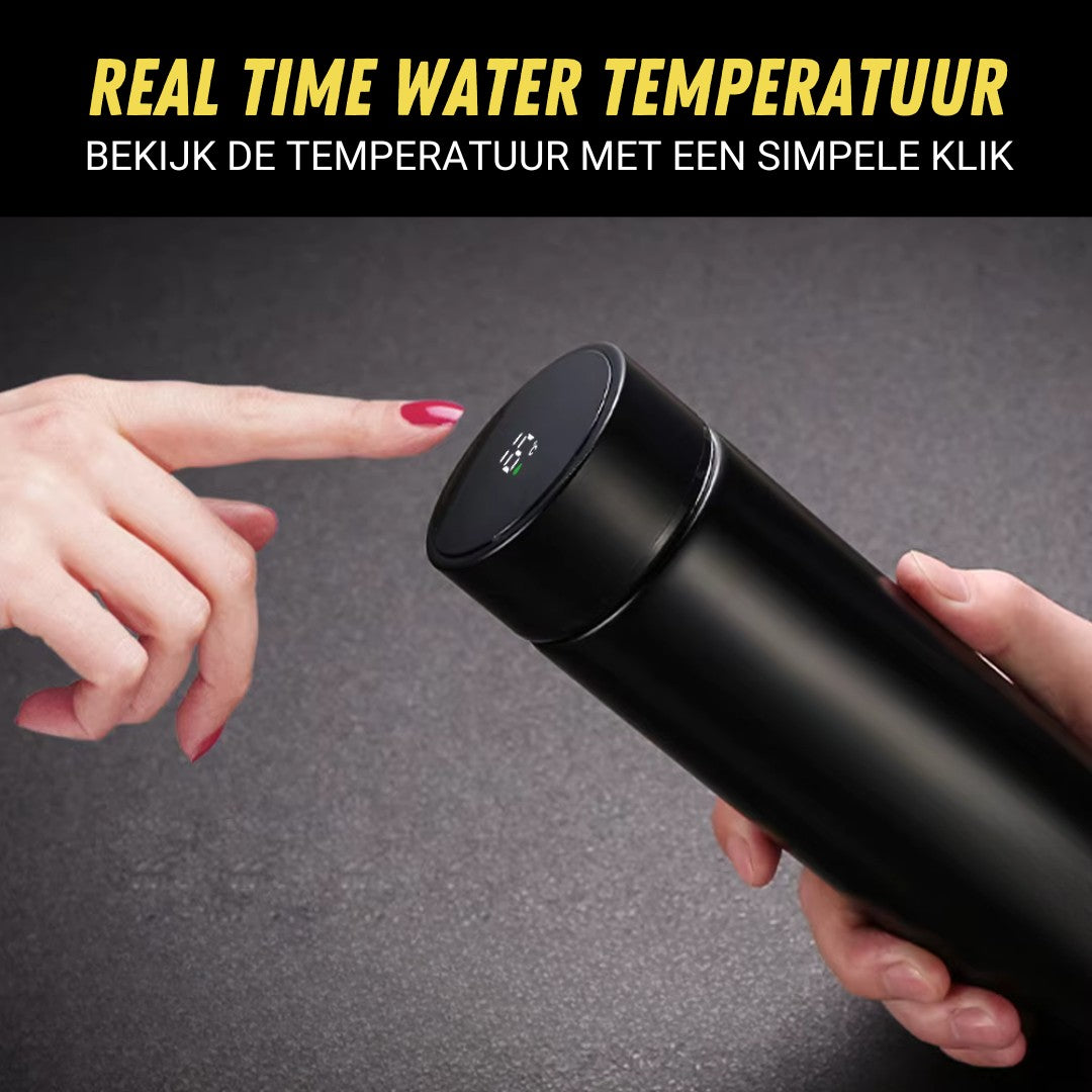 Slimme Thermosfles, Waterfles met Temperatuur 450ml, Temperatuur