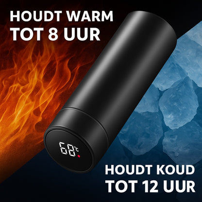 Slimme Thermosfles, Waterfles met Temperatuur 450ml, Warm Koud