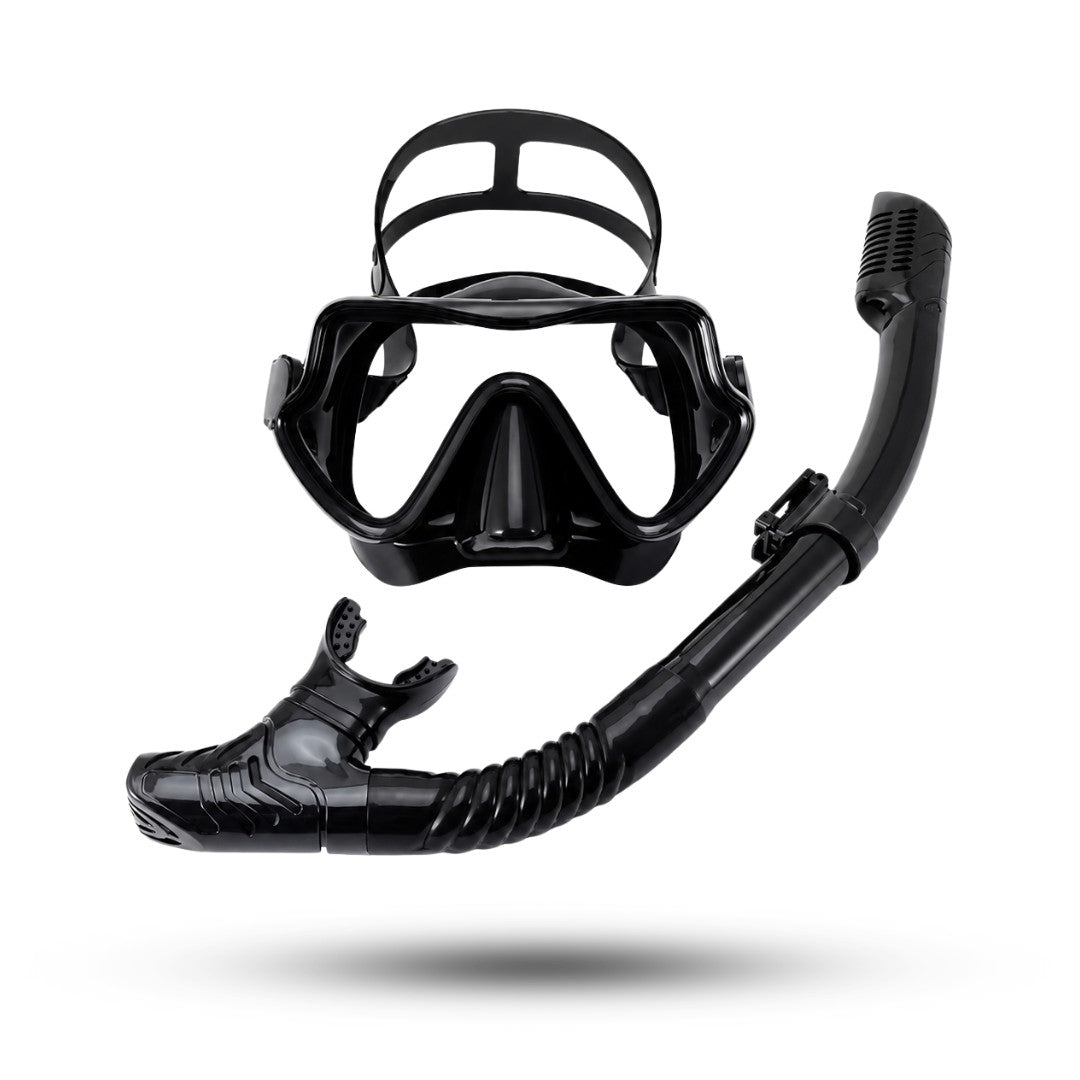SmartDive™ Snorkelset, Premium Duikbril met Snorkel, Midnight Black