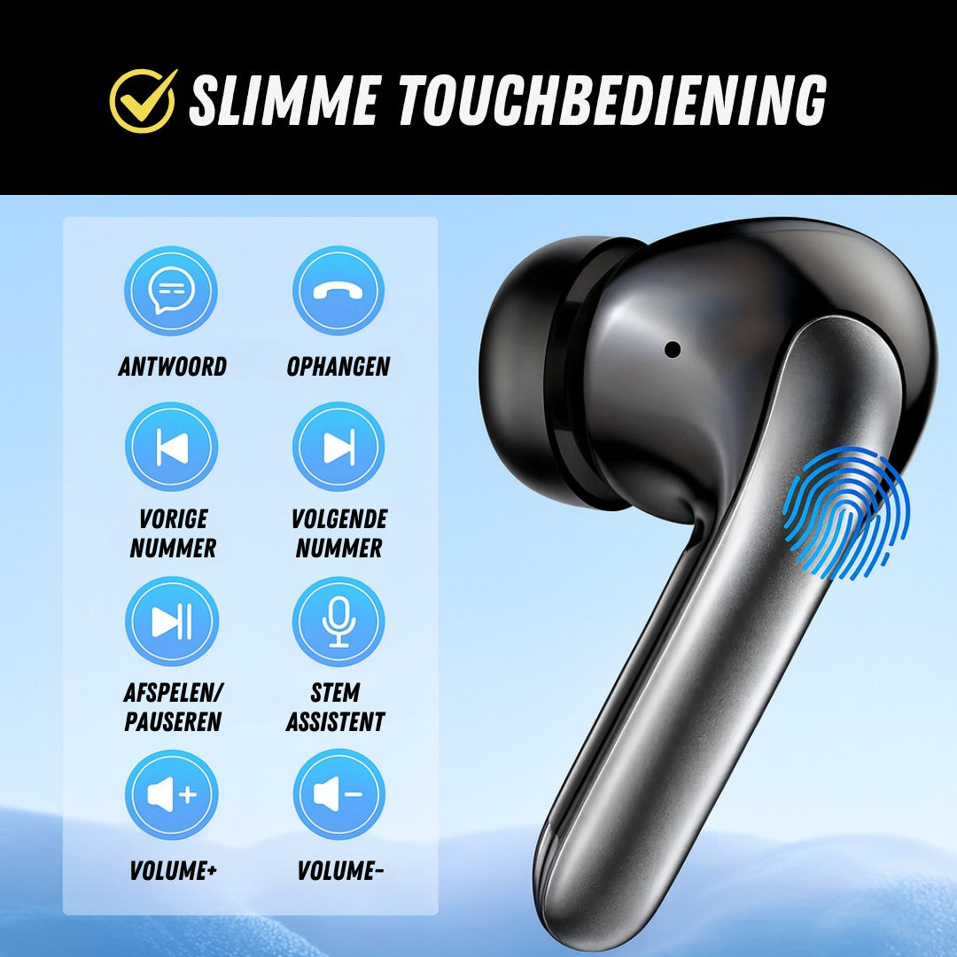 SmartPods™ Bluetooth Oordopjes, Draadloze Oordopjes, Touchbediening