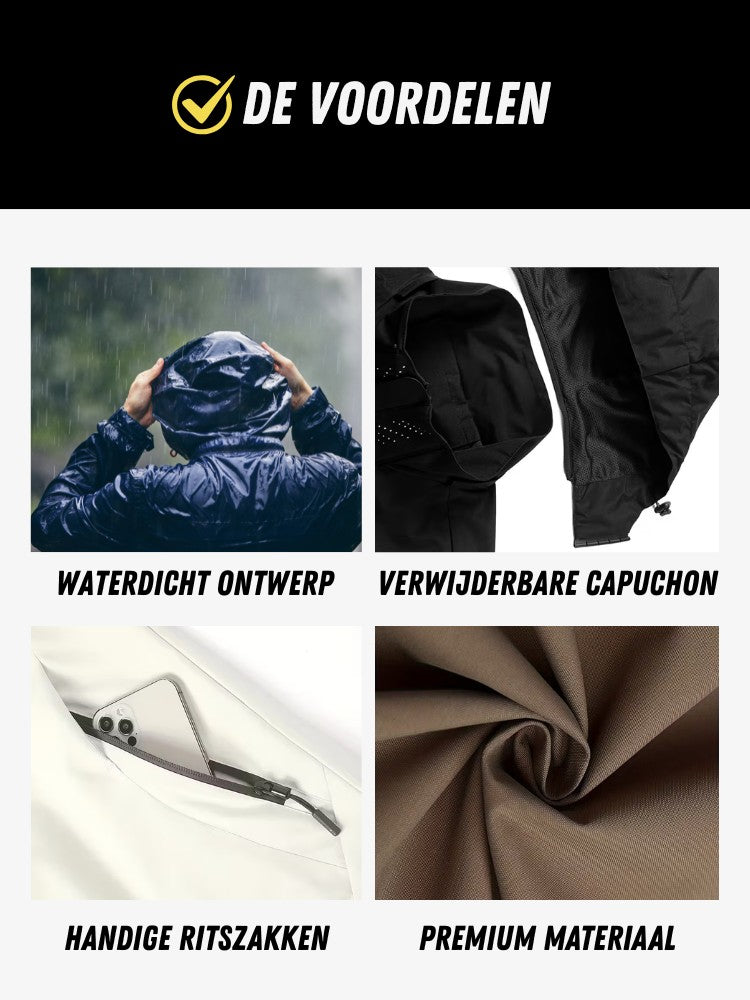 SmartProtect Regenjas Heren, Winddichte Heren Tussenjas, Voordelen