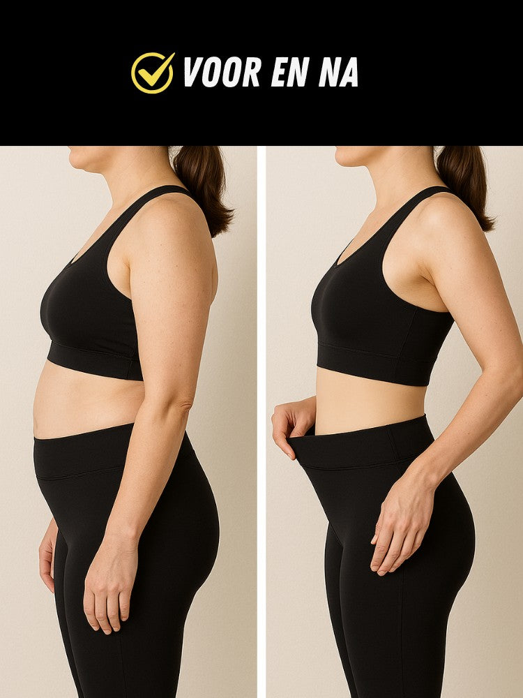 SmartShape Slip, Premium Slip voor een Platte Buik, Voor en Na