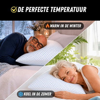 SmartSleep™ Verstelbaar Hoofdkussen, Ergonomisch Nekkussen, Temperatuur