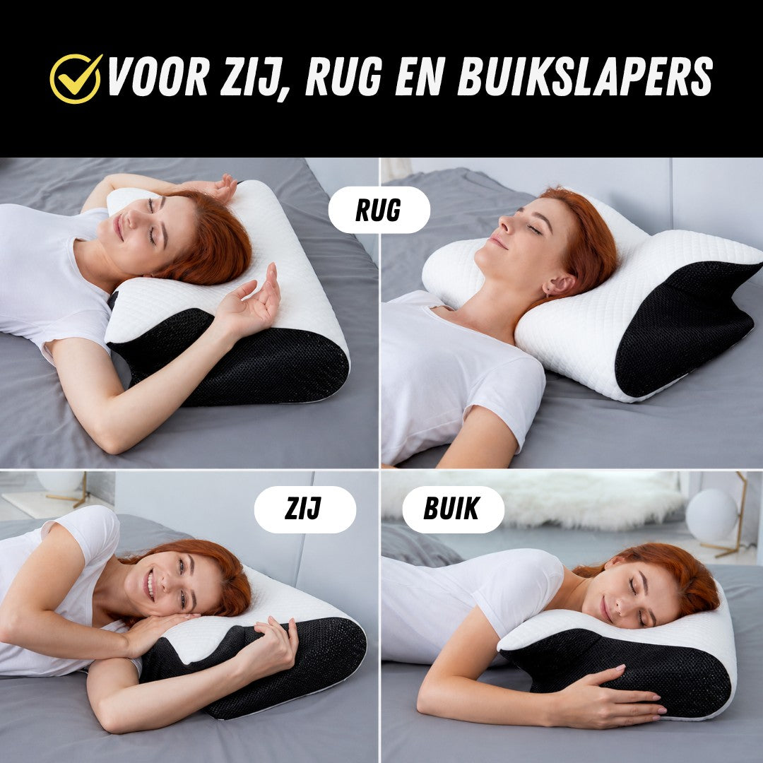 SmartSleep™ Hoofdkussen, Ergonomisch Nekkussen, Zij Rug Buik