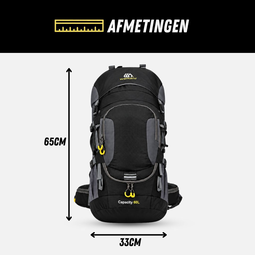 SmartSurvive™ Backpack 2.0, Waterdichte Outdoor Rugzak, Afmetingen