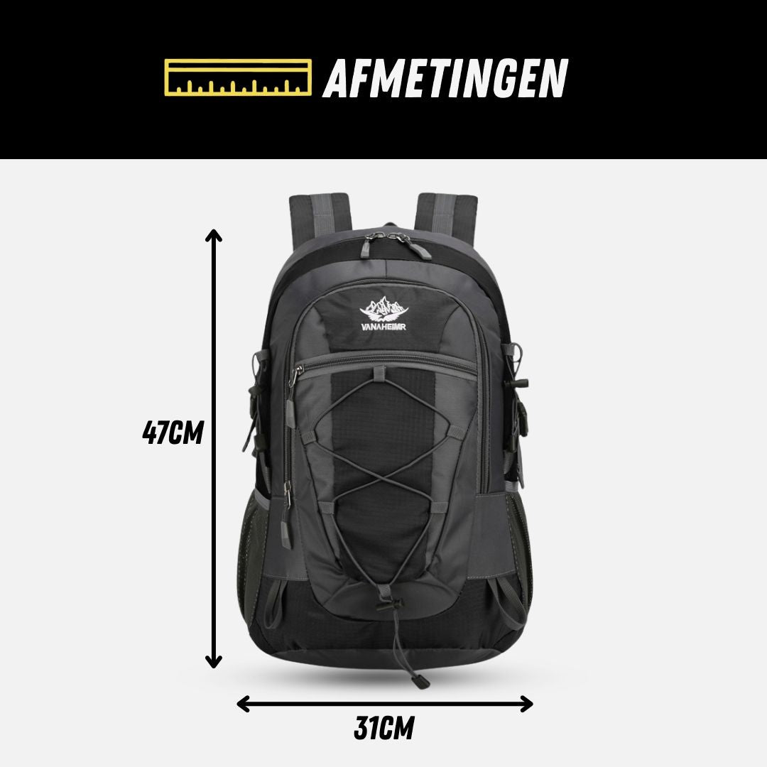 SmartSurvive™ Backpack, Waterbestendige Outdoor Rugzak, Afmetingen