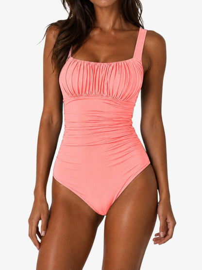 Sophie Badpak, Corrigerend Geplooid Badpak, Coral Pink