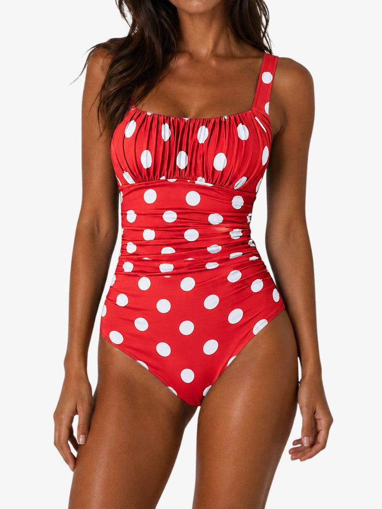 Sophie Badpak, Corrigerend Geplooid Badpak, Dotted Red