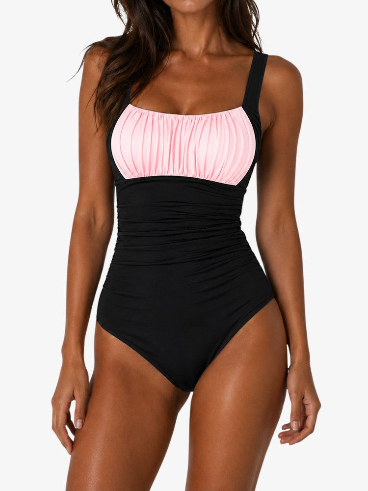 Sophie Badpak, Corrigerend Geplooid Badpak, Pink Black