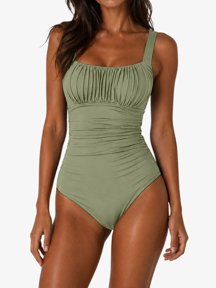 Sophie Badpak, Corrigerend Geplooid Badpak, Sage Green