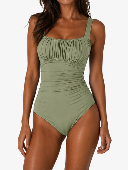 Sophie Badpak, Corrigerend Geplooid Badpak, Sage Green