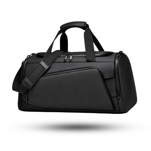 Sporttas Premium, Ruime Opbergtas met Schoenenvak, Midnight Black