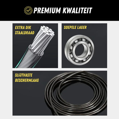 Staaldraad Springtouw, Crossfit en Fitness Speed Rope, Kwaliteit