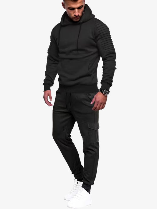 Trainingspak Elite Heren, All-Season Joggingpak, Midnight Black