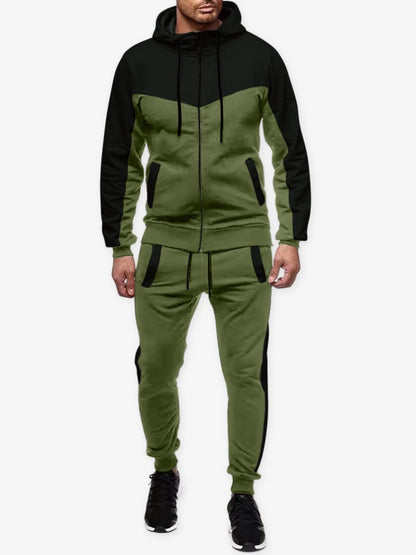 Trainingspak Premium, Heren All-Season Joggingpak, Army Green