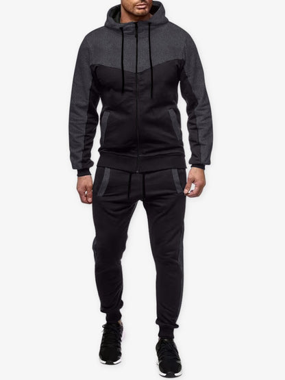 Trainingspak Premium, Heren All-Season Joggingpak, Midnight Black