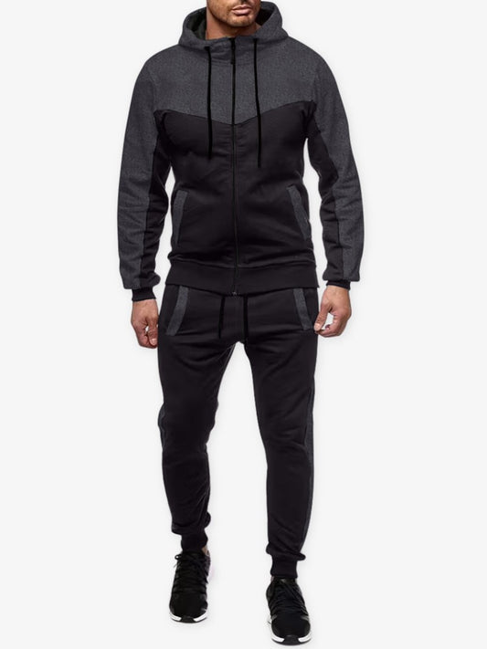 Trainingspak Premium, Heren All-Season Joggingpak, Midnight Black