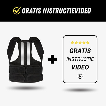 Verstelbare Rugbrace Pro, Houding Corrector, Instructievideo