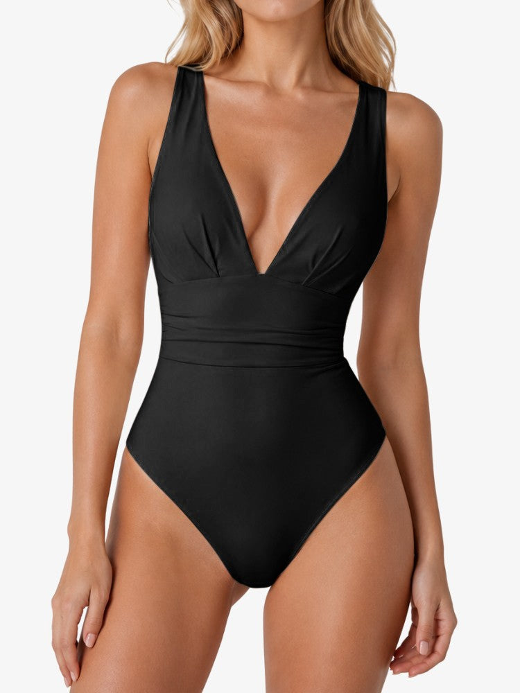 Vivienne Badpak, V-Hals Corrigerend Badpak, Midnight Black