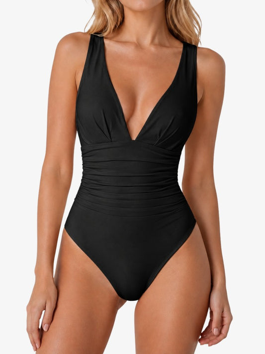 Vivienne Badpak, V-Hals Corrigerend Badpak, Midnight Black