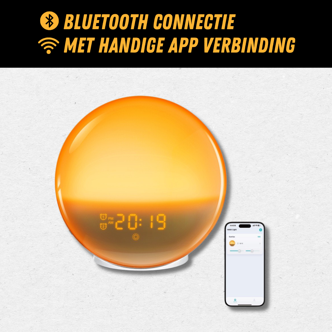 Wake-up Light, Natuurlijke Wekkerradio, bluetooth app