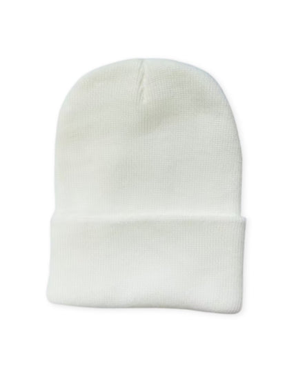 Wintermuts Comfort, Gebreide Muts voor Dames en Heren, Polar White