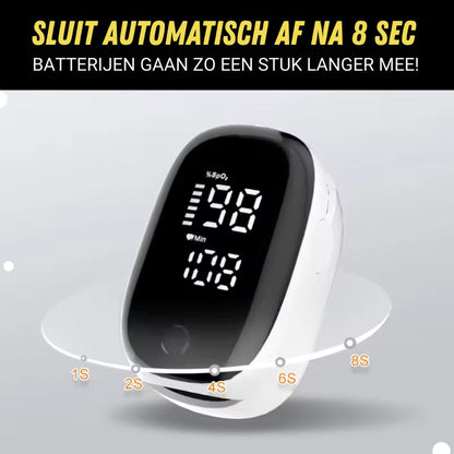 Zuurstofmeter, Saturatiemeter voor Hartslag en Zuurstofgehalte, Automatisch uitschakelen